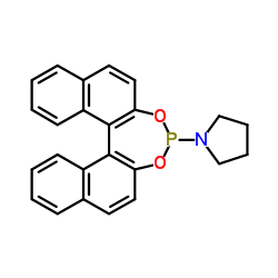 1-(11bR)-联萘并[2,1-d:1',2'-f][1,3,2]二噁膦杂庚英-4-基吡咯烷结构式