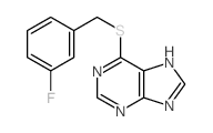 6-[(3-fluorophenyl)methylsulfanyl]-7H-purine结构式