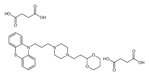 butanedioic acid,10-[3-[4-[2-(1,3-dioxan-2-yl)ethyl]piperazin-1-yl]propyl]phenothiazine Structure