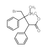 Benzenepropanoic acid, b-(bromomethyl)-b-methoxy-a-phenyl-, methyl ester structure