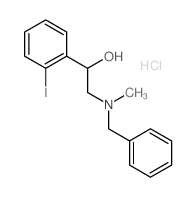 Benzenemethanol,2-iodo-a-[[methyl(phenylmethyl)amino]methyl]-,hydrochloride (1:1) Structure