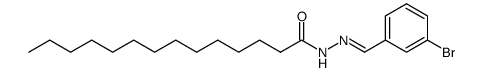 N'-(3-bromobenzylidene)tetradecanoic acid hydrazide结构式