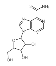 9-[3,4-dihydroxy-5-(hydroxymethyl)oxolan-2-yl]purine-6-carbothioamide Structure