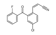 3-[4-chloro-2-(2-fluorobenzoyl)phenyl]prop-2-enenitrile结构式