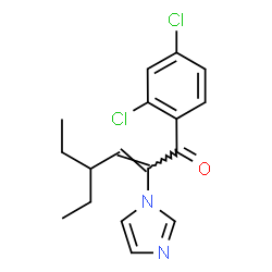 2-Hexen-1-one,1-(2,4-dichlorophenyl)-4-ethyl-2-(1H-imidazol-1-yl)- structure