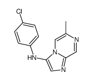 N-(4-chlorophenyl)-6-methylimidazo[1,2-a]pyrazin-3-amine结构式