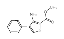 3-氨基-4-苯基噻吩-2-甲酸甲酯结构式