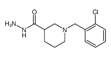 3-Piperidinecarboxylic acid, 1-[(2-chlorophenyl)methyl]-, hydrazide Structure