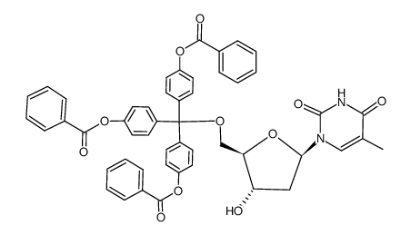 5'-O-(4,4',4''-tris(benzoyloxy)trityl)thymidine Structure