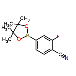 4-氰基-3-氟苯基硼酸频哪醇酯结构式