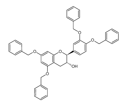 (-)-(2S,3R)-5,7-bis(benzyloxy)-2-[3,4-bis(benzyloxy)phenyl]chroman-3-ol结构式