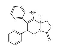 5,6,11,11bα-tetrahydro-6α-phenyl-1H-indolizino<8,7-b>indol-3(2H)-one Structure