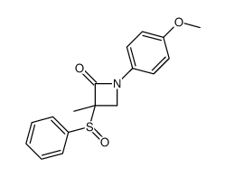 3-(benzenesulfinyl)-1-(4-methoxyphenyl)-3-methylazetidin-2-one结构式