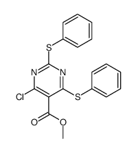 methyl 4-chloro-2,6-bis(phenylsulfanyl)pyrimidine-5-carboxylate结构式