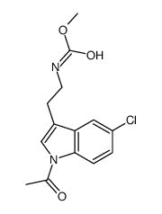 methyl N-[2-(1-acetyl-5-chloroindol-3-yl)ethyl]carbamate结构式