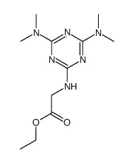 N-(4,6-bis-dimethylamino-[1,3,5]triazin-2-yl)-glycine ethyl ester结构式