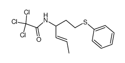 (E)-1-(phenylthio)-3-(trichloroacetamido)-4-hexane Structure