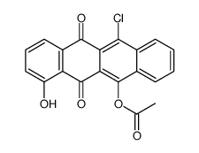 (12-chloro-7-hydroxy-6,11-dioxotetracen-5-yl) acetate Structure