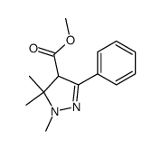 1,5,5-Trimethyl-3-phenyl-2-pyrazolin-4-carbonsaeure-methylester Structure