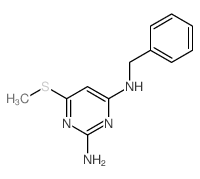 N-benzyl-6-methylsulfanyl-pyrimidine-2,4-diamine结构式