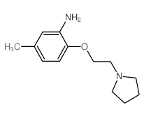 5-Methyl-2-(2-pyrrolidin-1-yl-ethoxy)-phenylamine Structure