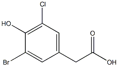 2-(3-bromo-5-chloro-4-hydroxyphenyl)acetic acid结构式