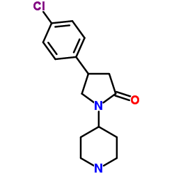 4-(4-Chlorophenyl)-1-(4-piperidinyl)-2-pyrrolidinone Structure