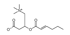 1-Propanaminium, 3-carboxy-N,N,N-trimethyl-2-[(1-oxo-2-hexen-1-yl)oxy]-, inner salt Structure