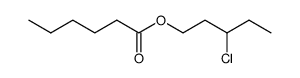 hexanoic acid-(3-chloro-pentyl ester) Structure