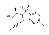 N-(but-2-ynyl)-4-methyl-N-(1-methyl-2-oxo-ethyl)-benzenesulfonamide结构式