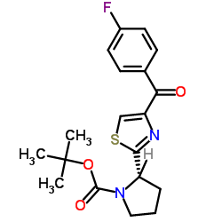 (s)-tert-butyl 2-(4-(4-fluorobenzoyl)thiazol-2-yl)pyrrolidine-1-carboxylate structure