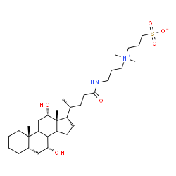 3-((3-deoxycholamidopropyl)dimethylammonio)-1-propane structure