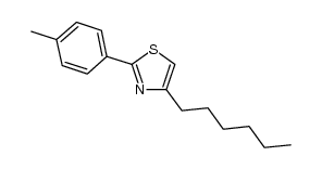 2-(4-methylphenyl)-4-hexylthiazole结构式