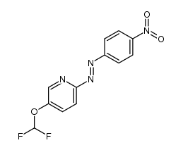 5-(difluoromethoxy)-2-((4-nitrophenyl)diazenyl)pyridine结构式