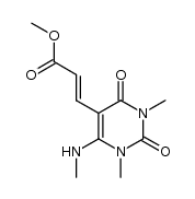 1,3-dimethyl-5-(E)-(2-methoxycarbonylvinyl)-6-methylaminouracil结构式