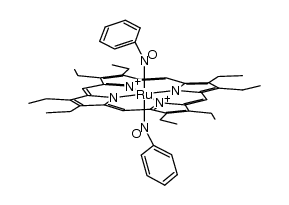 bis(nitrosobenzene){2,37,8,12,13,17,18-octaethylporphyrinato(2-)}ruthenium(2+) Structure