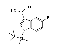 5-bromo-1-(tert-butyldimethylsilyl)-1H-indol-3-ylboronic acid Structure