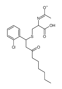 2-(N-acetylamino)-3-(1-(2-chlorophenyl)-3-oxononylthio)propionate结构式