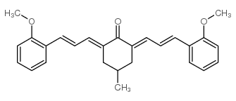 Cyclohexanone, 2,6-bis[3-(2-methoxyphenyl)-2-propenylidene]-4-methyl-结构式