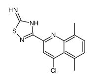 3-(4-氯-5,8-二甲基-2-喹啉)-1,2,4-噻二唑-5-胺结构式