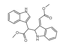 methyl 2-(1H-indol-3-yl)-2-(3-(2-methoxy-2-oxoethylidene)indolin-2-yl)acetate结构式