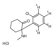 2-(2-chloro-3,4,5,6-tetradeuteriophenyl)-2-(methylamino)cyclohexan-1-one,hydrochloride结构式