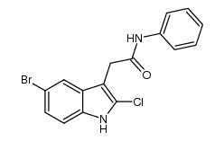 2-(5-bromo-2-chloro-1H-indol-3-yl)-N-phenylacetamide Structure