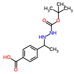 4-(1-(2-(叔丁氧基羰基)肼基)乙基)苯甲酸结构式