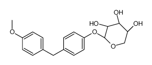 (2S,3R,4S,5R)-2-[4-[(4-methoxyphenyl)methyl]phenoxy]oxane-3,4,5-triol Structure