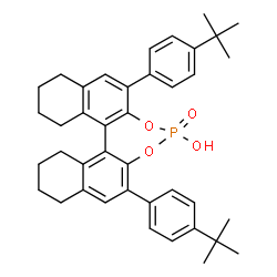 (R)-3,3'-双(4-叔丁基苯基)-5,5',6,6',7,7',8,8'-八氢-1,1'-联萘酚磷酸酯结构式