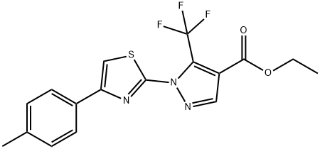 ethyl 1-[4-(4-methylphenyl)-1,3-thiazol-2-yl]-5-(trifluoromethyl)-1h-pyrazole-4-carboxylate Structure