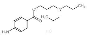 p-AMINO BENZOYL DI-N-PROPYL AMINO PROPANOL HYDROCHLORIDE Structure