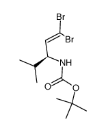 (S)-1-(1'-methyl)-ethyl-3,3-dibromo-N-(t-butoxycarbonyl)-2-propenamine Structure