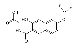 2-[[3-hydroxy-6-(trifluoromethoxy)quinoline-2-carbonyl]amino]acetic acid结构式